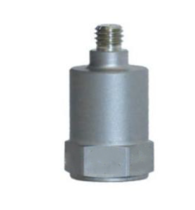 682G88 industrial accelerometer with welded stainless steel housing and M5 connector for high-frequency machinery vibration tracking.