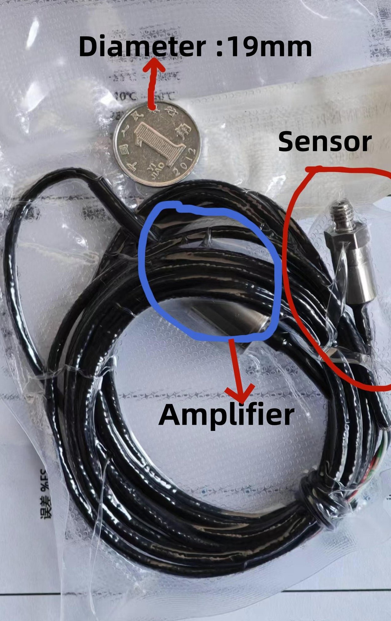 Customized MPT500 pressure sensor with external amplifier, fits 50mm ultra-limited installation space, defense metrology certified for aerospace research test rig